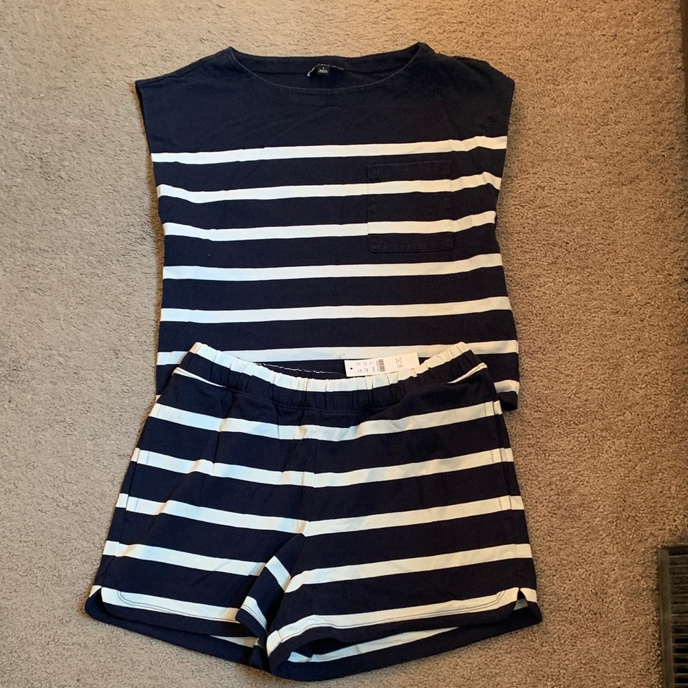 J. Crew Navy Tee with Crew Neck
